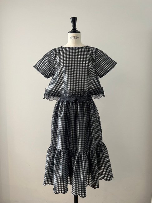 10/26～【MORE FINAL SALE】grossy gingham skirt 【2色展開】※11/7頃より順次発送予定 -  RosyMonster