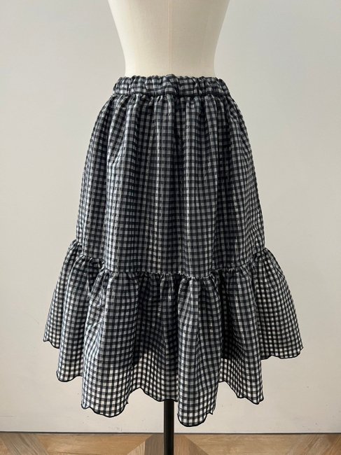 10/26～【MORE FINAL SALE】grossy gingham skirt 【2色展開】※11/7頃より順次発送予定 -  RosyMonster