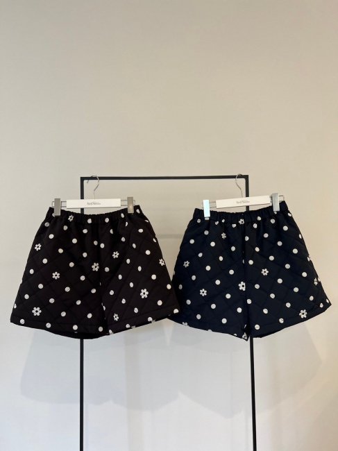 flower dot quilting short pants【2色展開】※順次発送予定 - RosyMonster