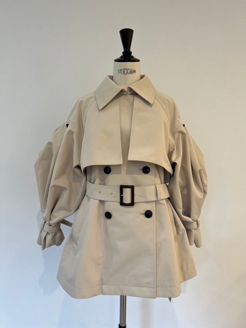 在庫調整】volume sleeve middle trench coat【2色展開】※順次発送予定 - RosyMonster