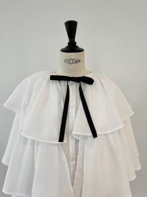 rosy monster★新品未使用★フリルマントブラウス＆フリルリブニット 9/20～【MORE FINAL SALE】frill mant blouse【2色展開】※9/25頃