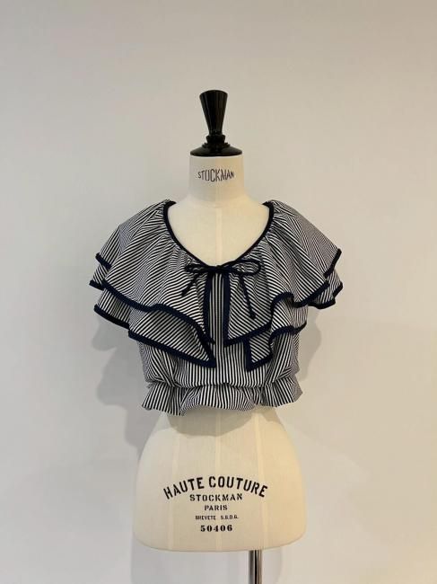 ロージーモンスター　Sankaku frill tops gray ロージーモンスター Sankaku frill tops gray