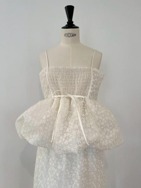 8/9～【SUMMER SALE】flora veil camisole【2色展開】※8/26頃