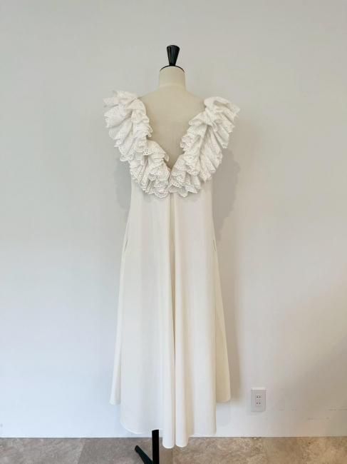 rosy monster ホワイト新品back open ballon OP 8/9～【SUMMER SALE】tsuntsun gingham balloon OP【ブラック