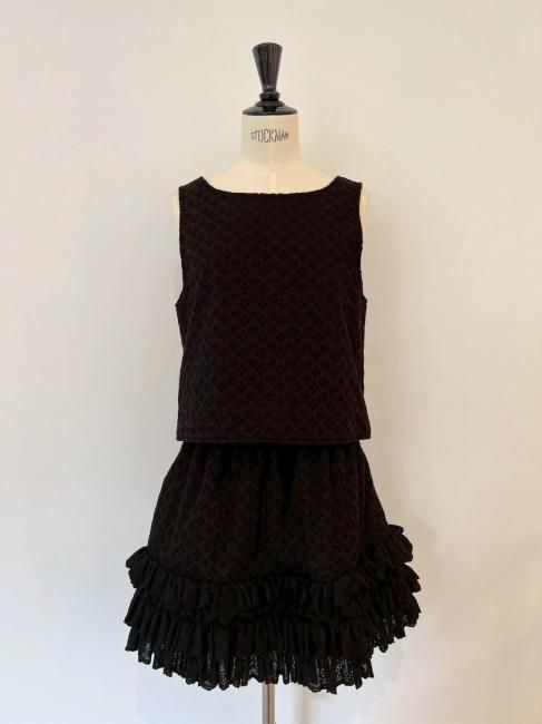 新品　ロージーモンスター　フラワークチュールトップス　ベージュ 新品 ロージーモンスター フラワークチュールトップス グレー