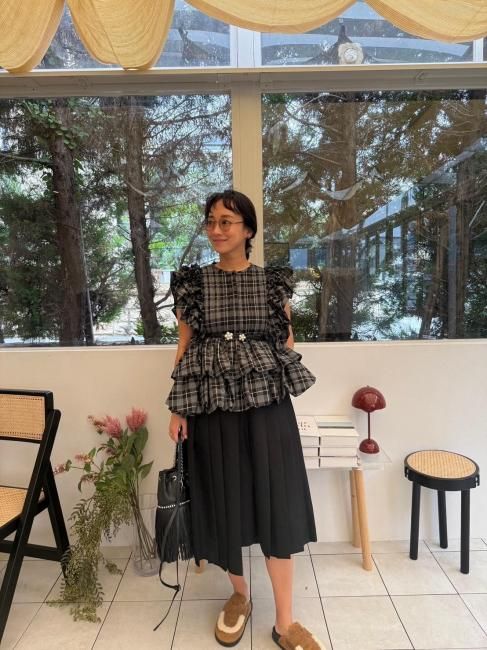 10/18～【AUTUMN SALE】swing pleats skirt【2色展開/2サイズ展開】※10