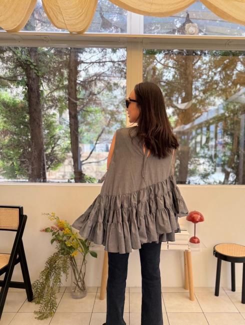 rosy monster ロージーモンスター オペラチュニック　グレー 在庫調整】August Opera tiered tunic【4色展開】※順次発送予定