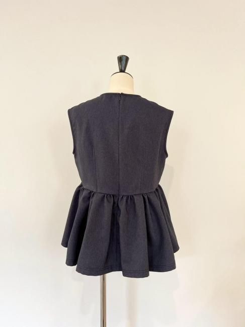 予約販売】POSY sleeveless peplum tops【2色展開】※8月下旬頃