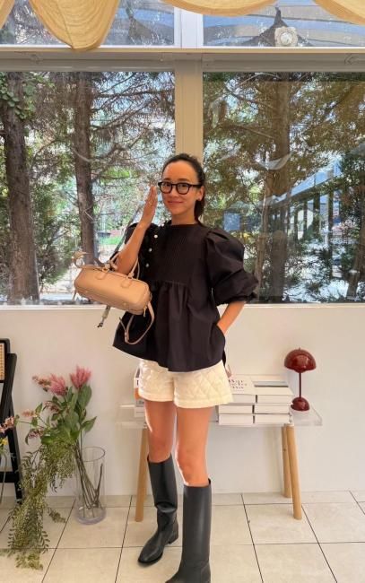 Rosy Monster　黒色キルティングショートパンツ　⭐︎新品未使用 再販/予約販売】POSY quilting short pants【ブラックのみ】※9