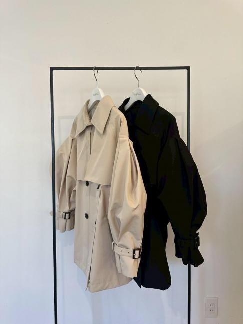 ロージーモンスター　トレンチコート　volume sleeve middle 在庫調整】volume sleeve middle trench coat【2色展開】※順次