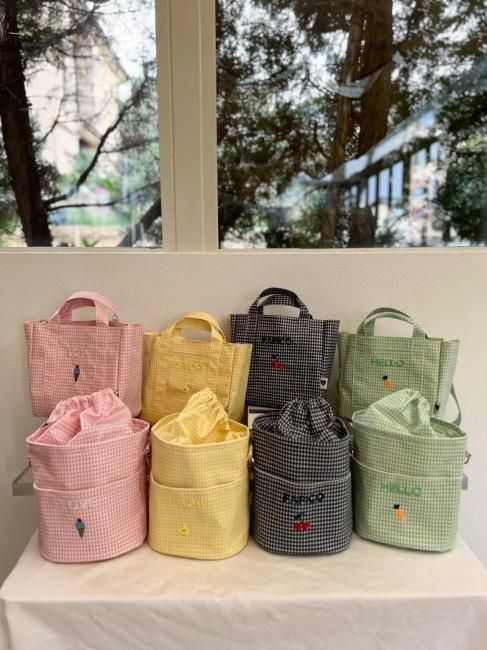 予約販売】gingham maru tofu bag【4色展開】※ご注文より3週間程