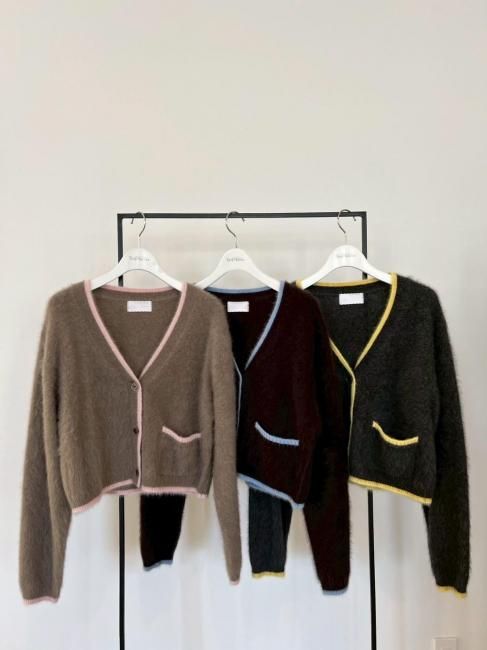 在庫調整】bi-color konkon cardigan【5色展開】※順次発送予定