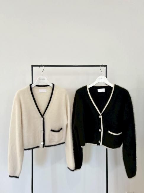 ロージーモンスター　コンコンカーディガン 予約販売】bi-color konkon cardigan【5色展開】※10月末～11月