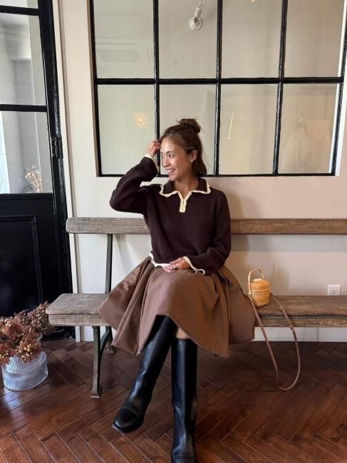 予約販売】check and quilting skirt【2色展開】※10月末頃より