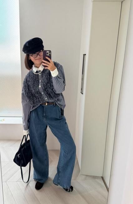 kale frill stripe shirt　ブルー 在庫調整】kale frill stripe shirt【ブルーのみ】※順次発送予定