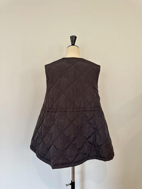 在庫調整】flower quilting vest【2色展開】※順次発送予定 - RosyMonster