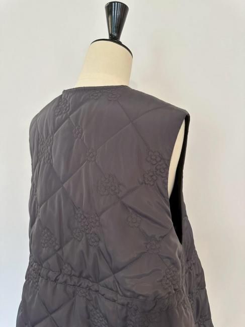 予約販売】flower quilting vest【2色展開】※10月中旬～下旬頃