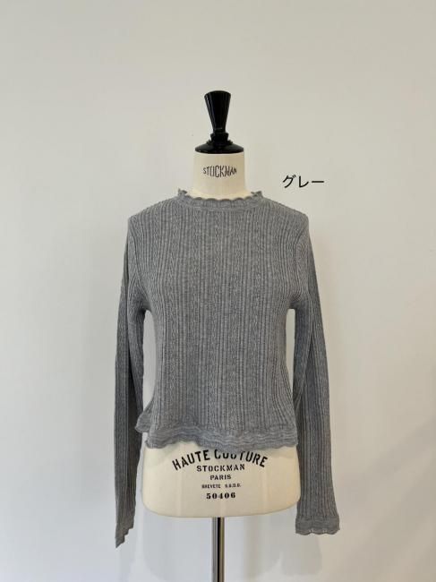 在庫調整】scallop mini cable knit【4色展開】※順次発送予定