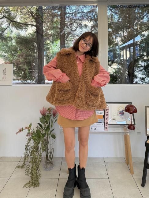 在庫調整】bearly boa vest【3色展開】※順次発送予定 - RosyMonster