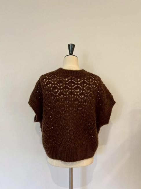ロージーモンスター　miroir mohair knit ノースリーブブラウン ロージーモンスター miroir mohair knit ノースリーブブラウン