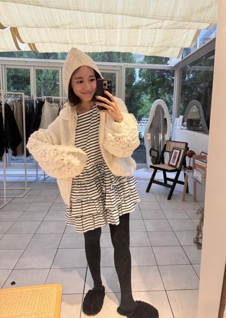 在庫調整】hand knit zip blouson【4色展開】※順次発送予定 - RosyMonster