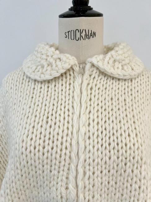 在庫調整】hand knit zip blouson【4色展開】※順次発送予定 - RosyMonster