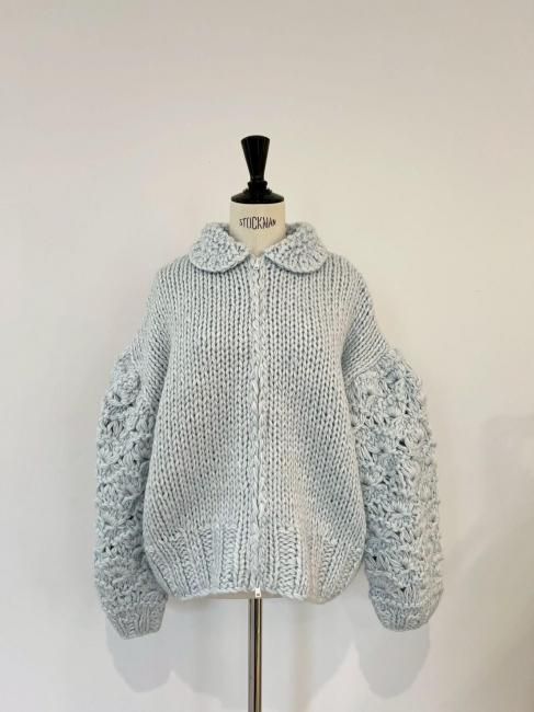 在庫調整】hand knit zip blouson【4色展開】※順次発送予定 - RosyMonster