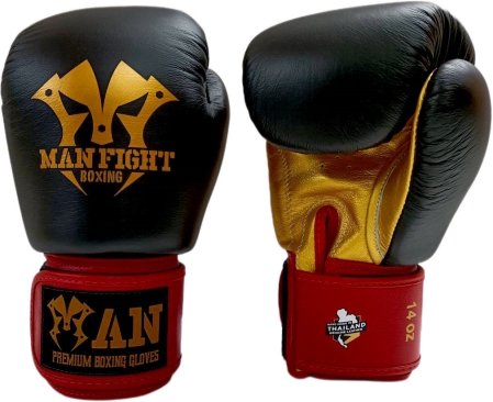 高評価！大人気！　MAN FIGHT　マンファイト　16oz　ボクシンググローブ　マジックテープ式　各種　本革製 -  ボクシンググローブ、ムエタイ、キック、TWINS、TOP KING、RAJA、格闘技全般