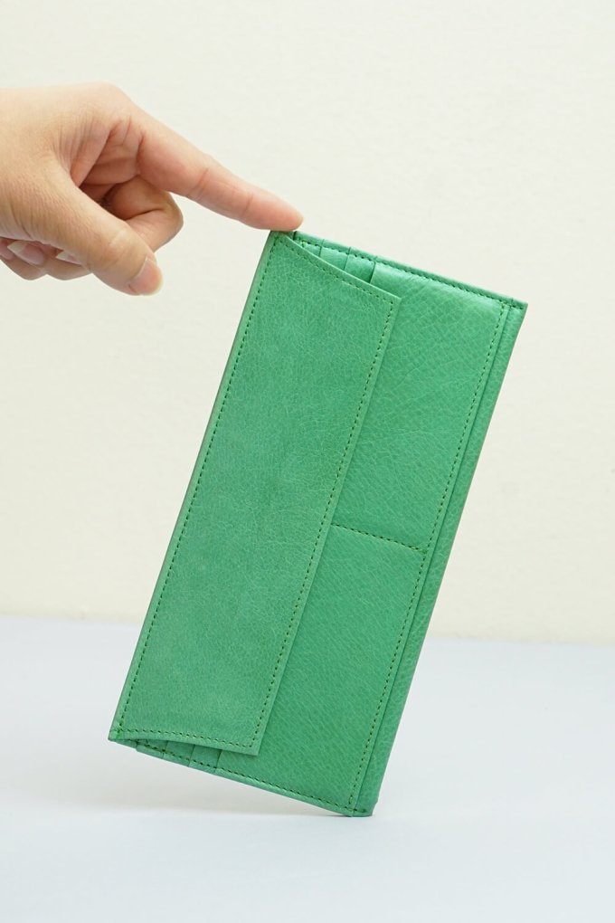 ポケットウォレットLフラップ収納2wayデザイン極薄長財布
