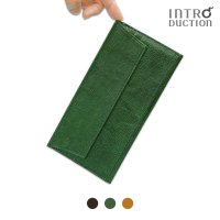 <br> 厚さ3mmの極薄長財布 | ポケットウォレットL デリック<br>
ダークグリーン・ダークブラウン・キャメル 【全3色】
