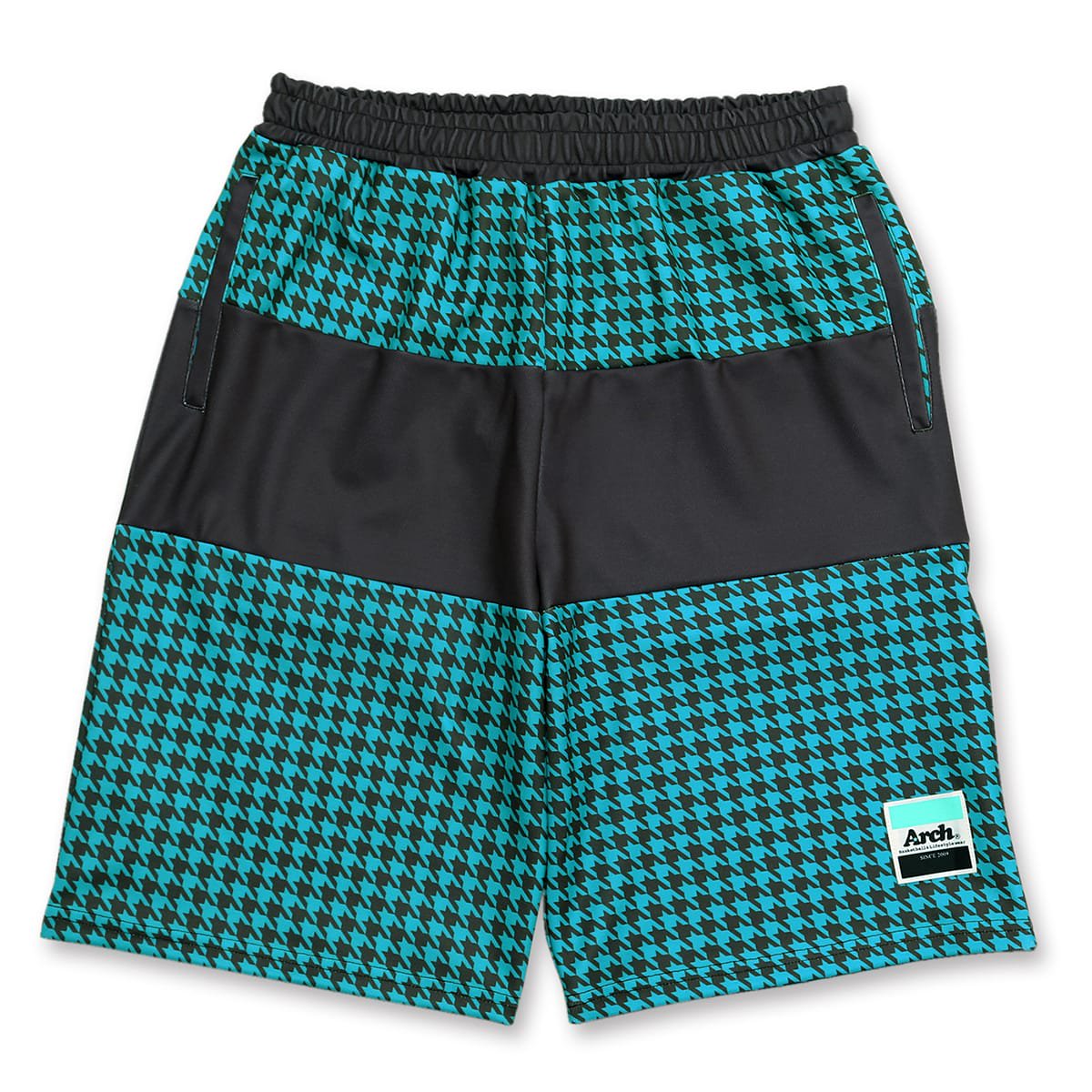 CDR paneled shorts【gray/turquoise】