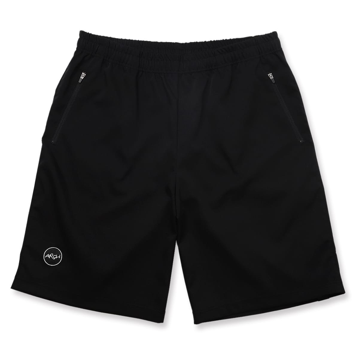 patch sports chino half pants【black】