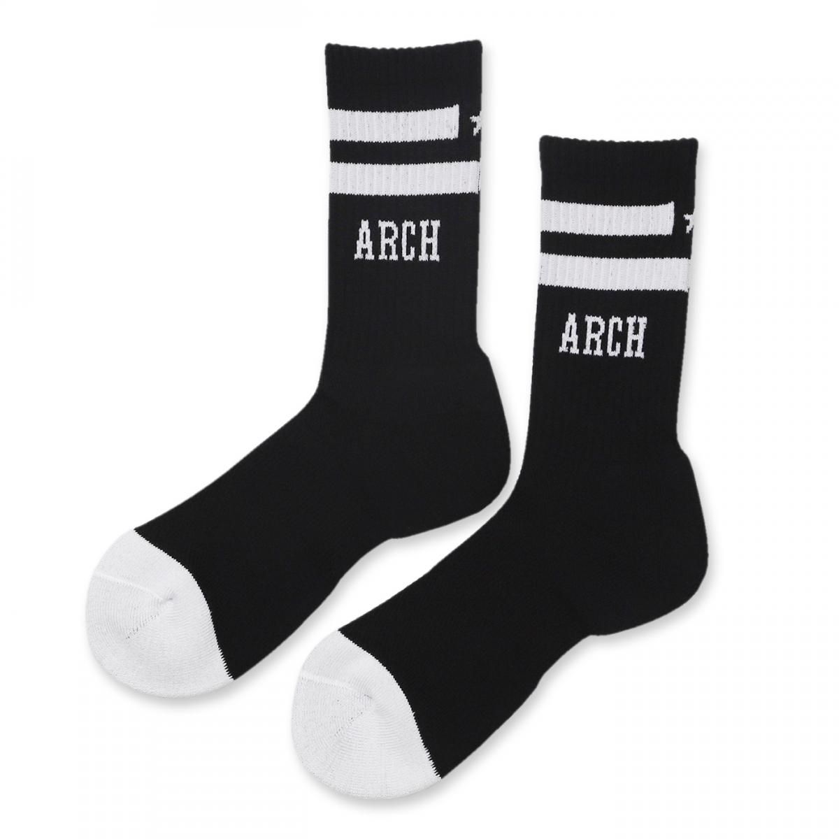 drop line crew mid. socks【pale gray/aqua】 - Arch ☆ アーチ