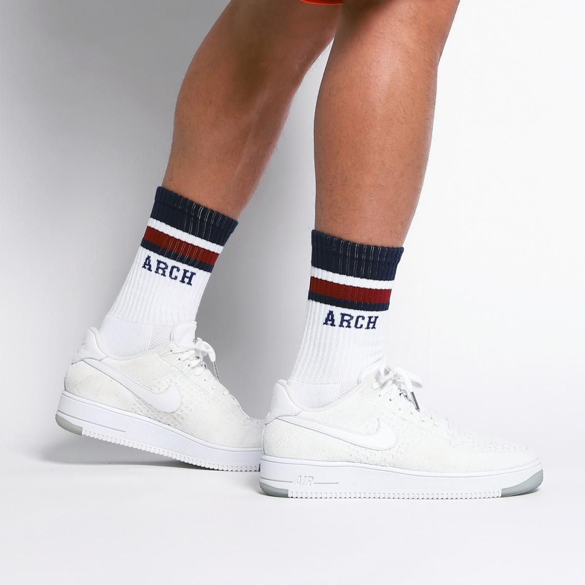 TL sport crew mid. socks【white/navy】 - Arch ☆ アーチ