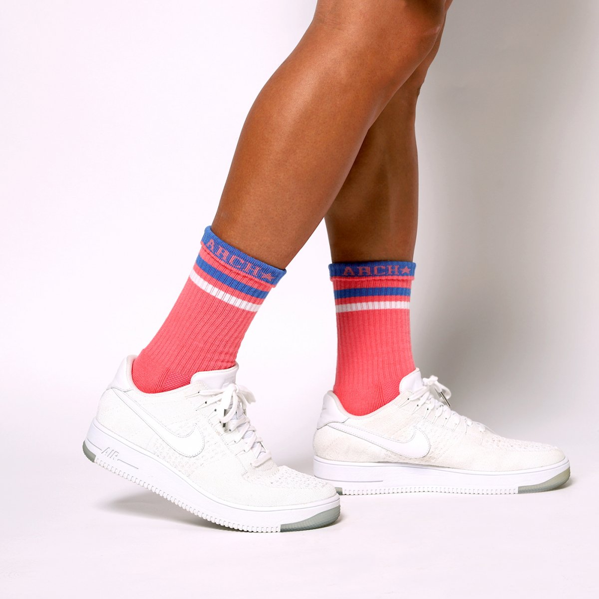 top line crew mid. socks【rose/blue】 - Arch ☆ アーチ [バスケットボール＆ライフスタイルウェア  BasketballLifestyle wear]