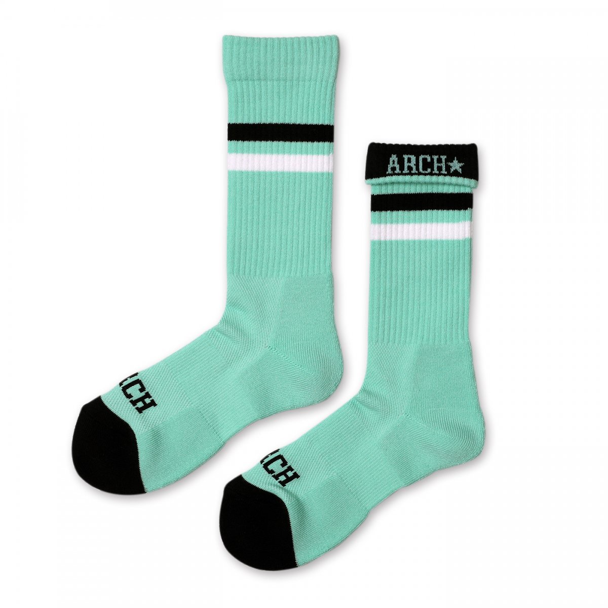 top line crew mid. socks【mint/black】 - Arch ☆ アーチ [バスケットボール＆ライフスタイルウェア  Basketball&Lifestyle wear]