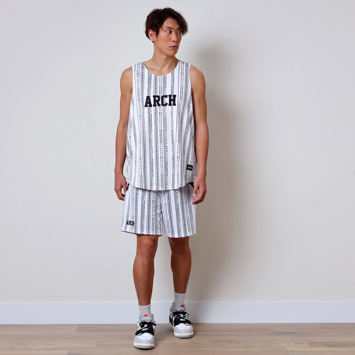 rough stripe rev. tank [DRY]【white/pink】 - Arch ☆ アーチ