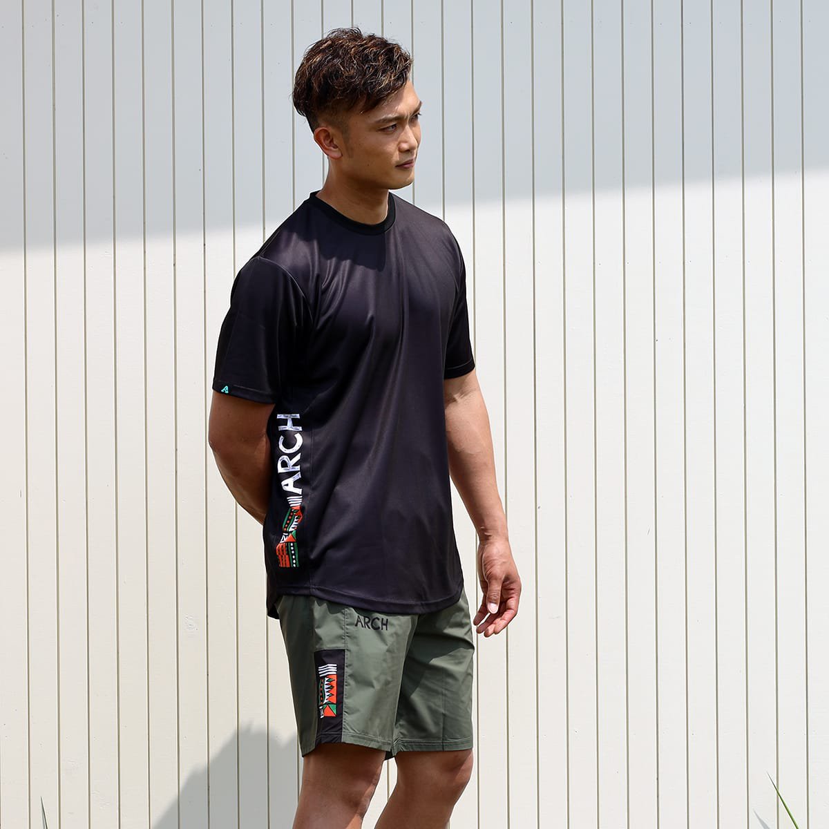 Arch Tribal Paint Shorts アーチ トライバル ペイント ショーツ パープル 激安卸販売新品