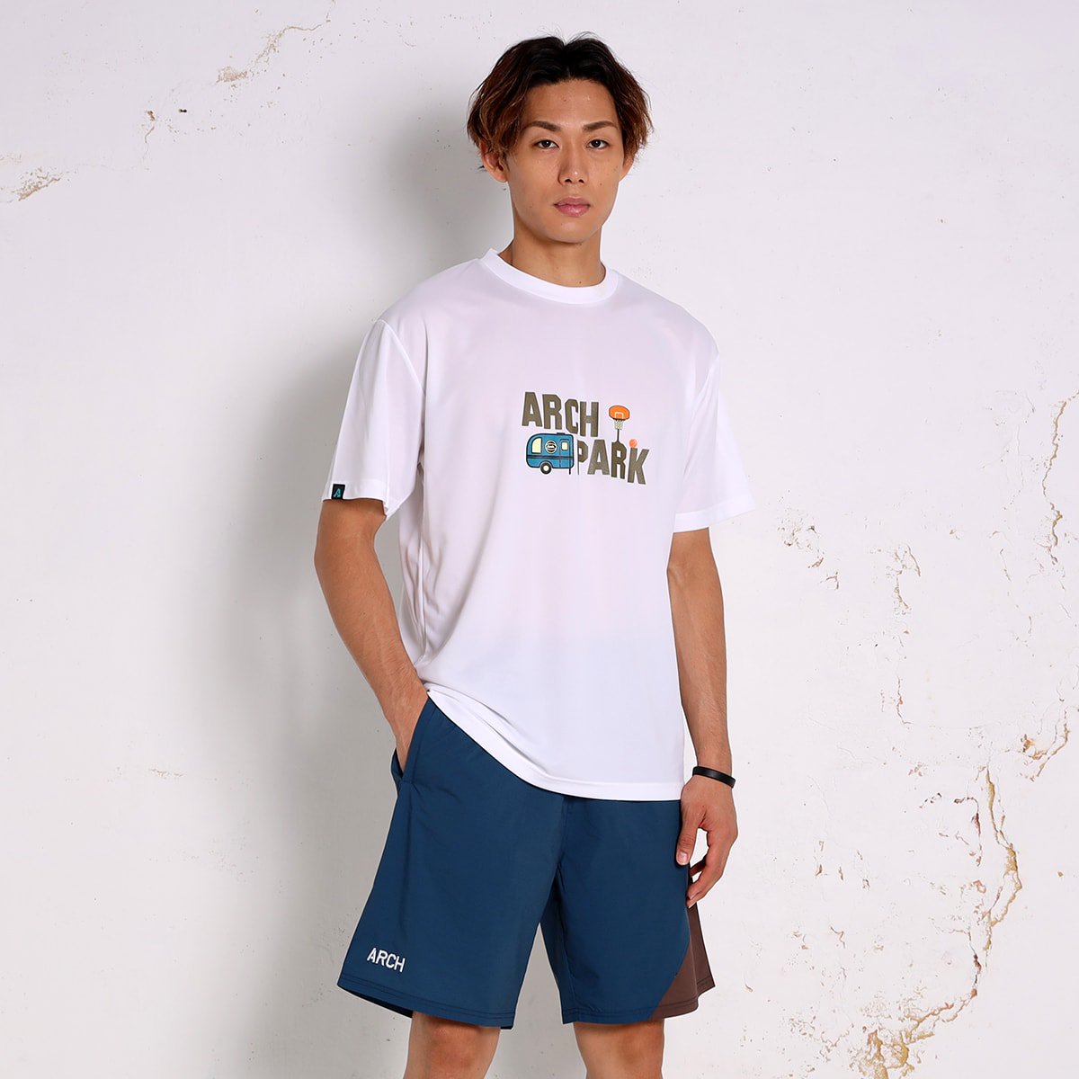 BB park tee [DRY]【white】 - Arch ☆ アーチ [バスケットボール＆ライフスタイルウェア  BasketballLifestyle wear]