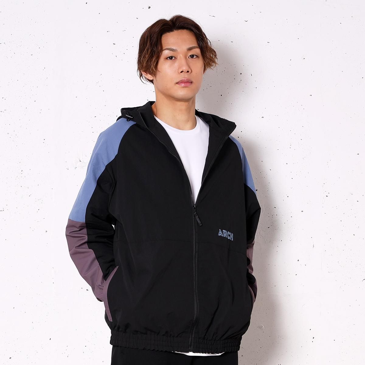 paneled nylon jacket【black】 - Arch ☆ アーチ [バスケットボール＆ライフスタイルウェア  Basketball&Lifestyle wear]