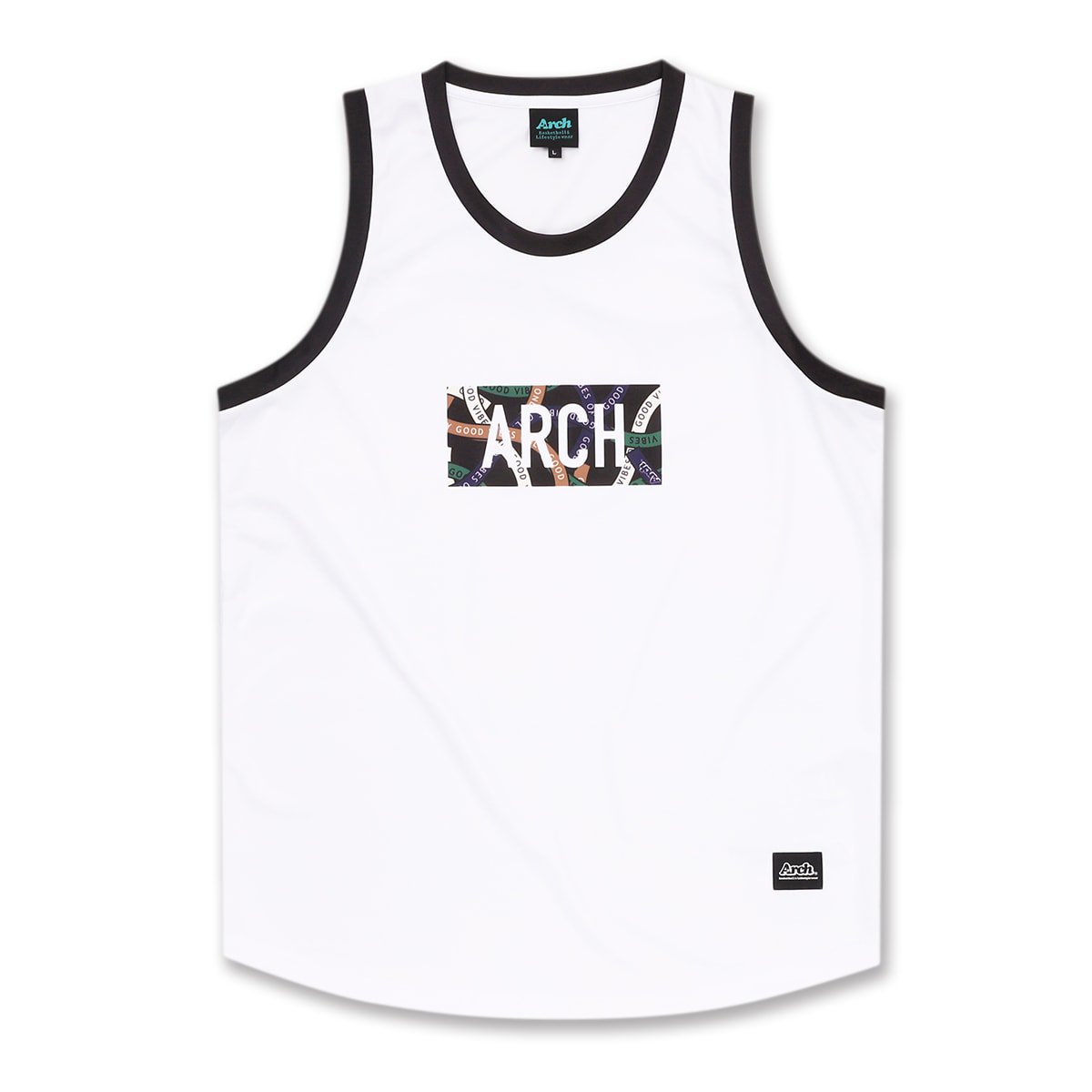 GVO tape tank [DRY]【white】 - Arch ☆ アーチ [バスケットボール＆ライフスタイルウェア  Basketball&Lifestyle wear]