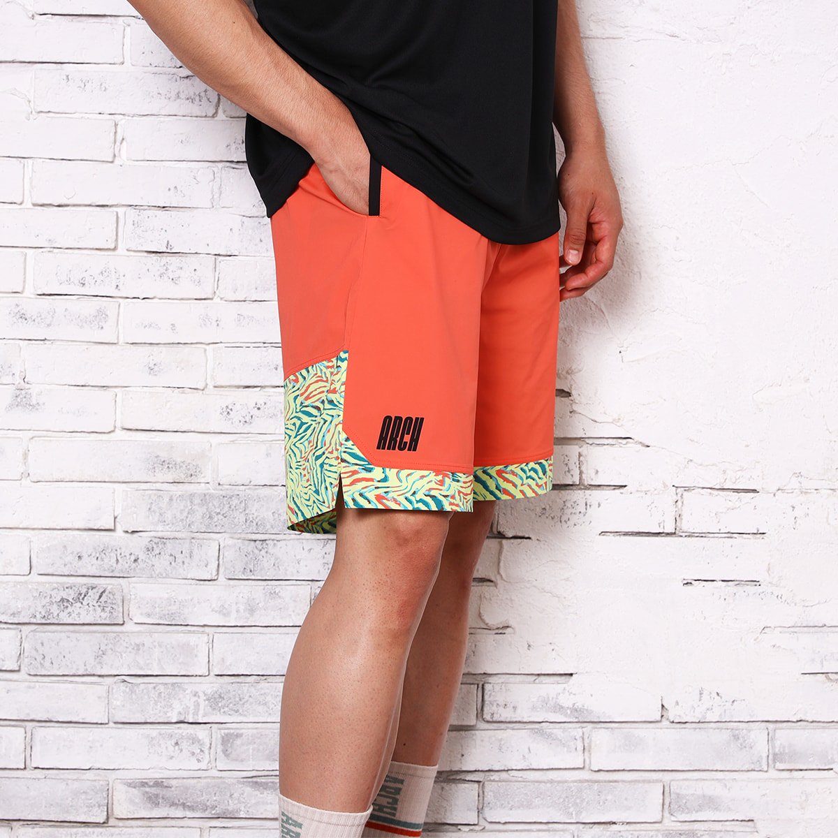 zebra section shorts【orange】 - Arch ☆ アーチ [バスケットボール＆ライフスタイルウェア  BasketballLifestyle wear]