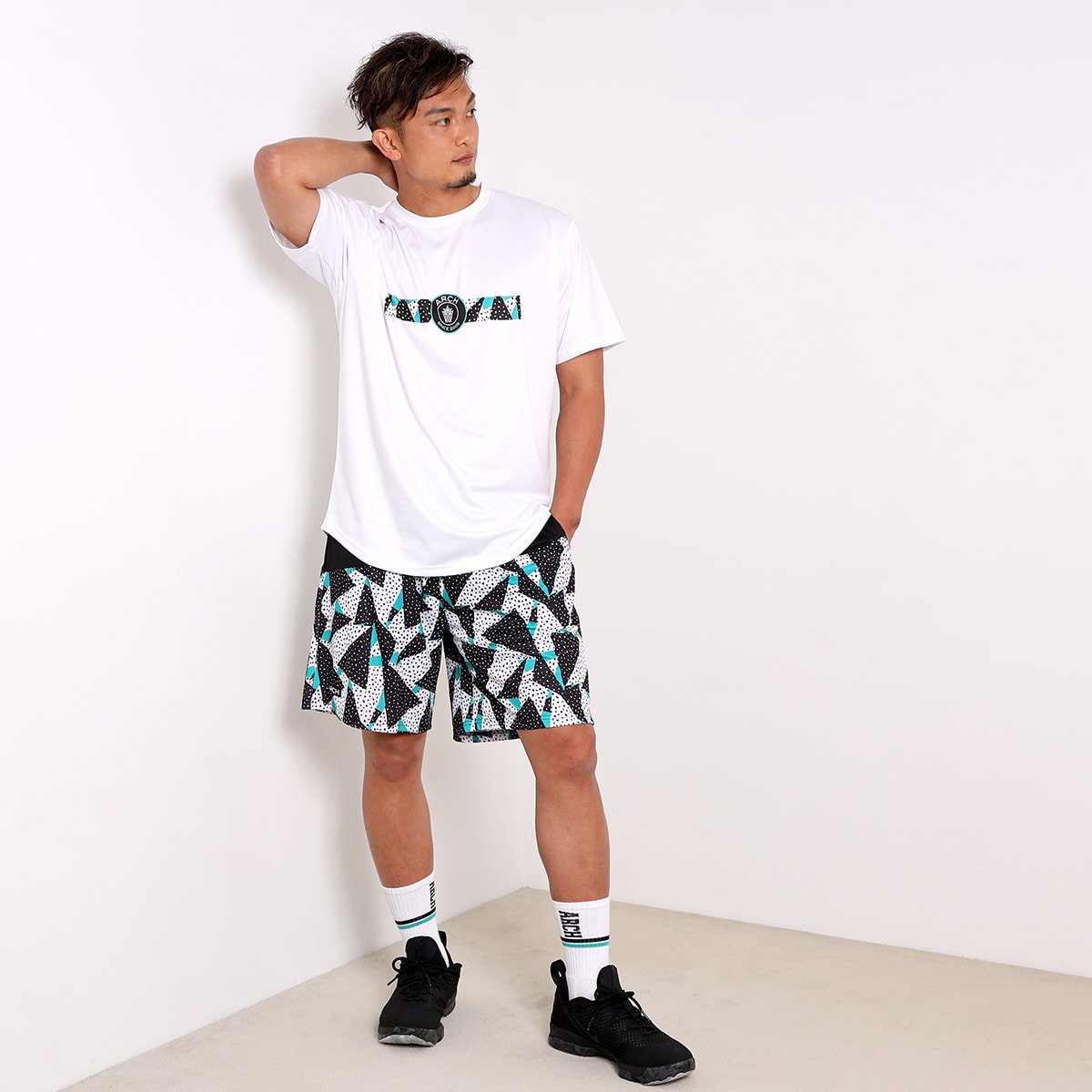 Arch(アーチ) B122-105 color block shorts バスケットパンツ バスパン バスケットボール