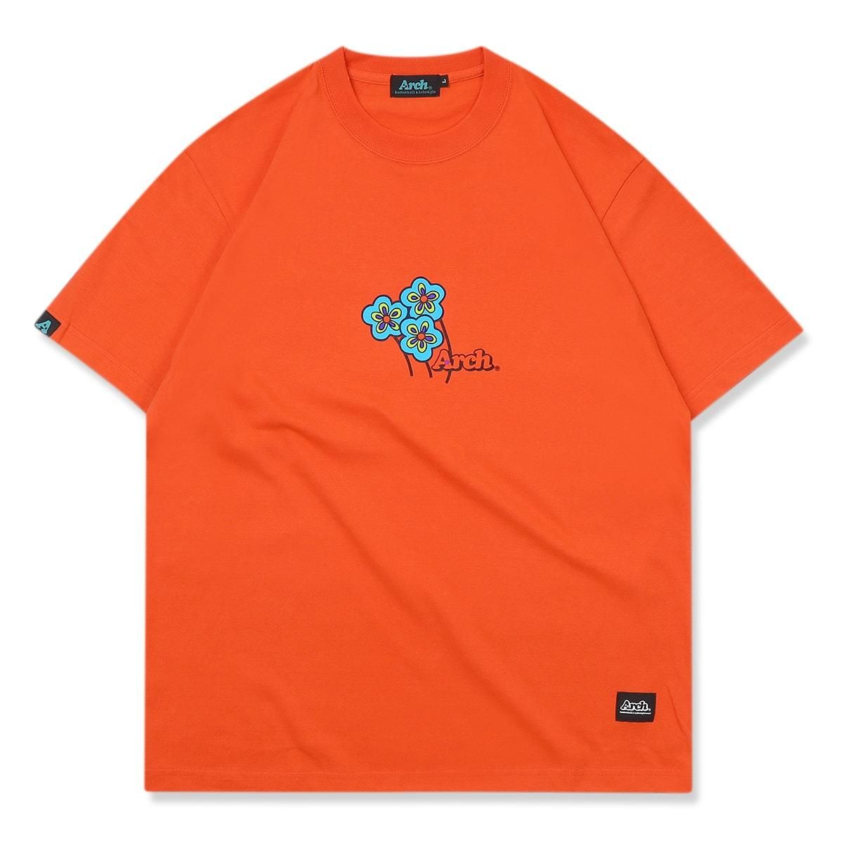 triple flowers tee【orange】 - Arch ☆ アーチ [バスケットボール 