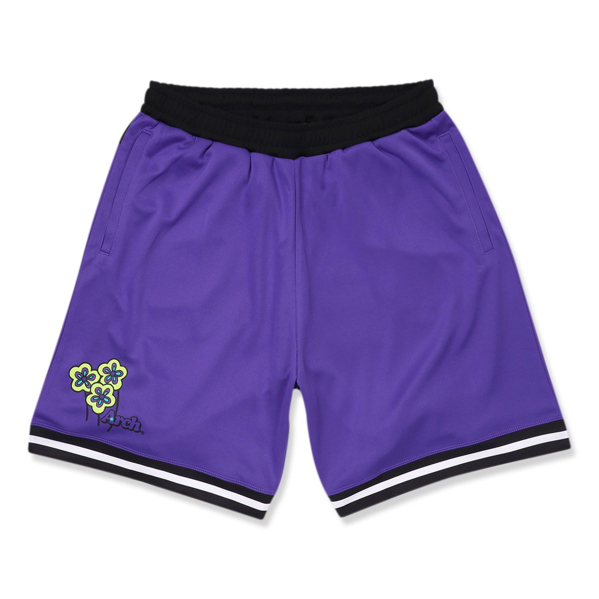triple flowers shorts【purple】