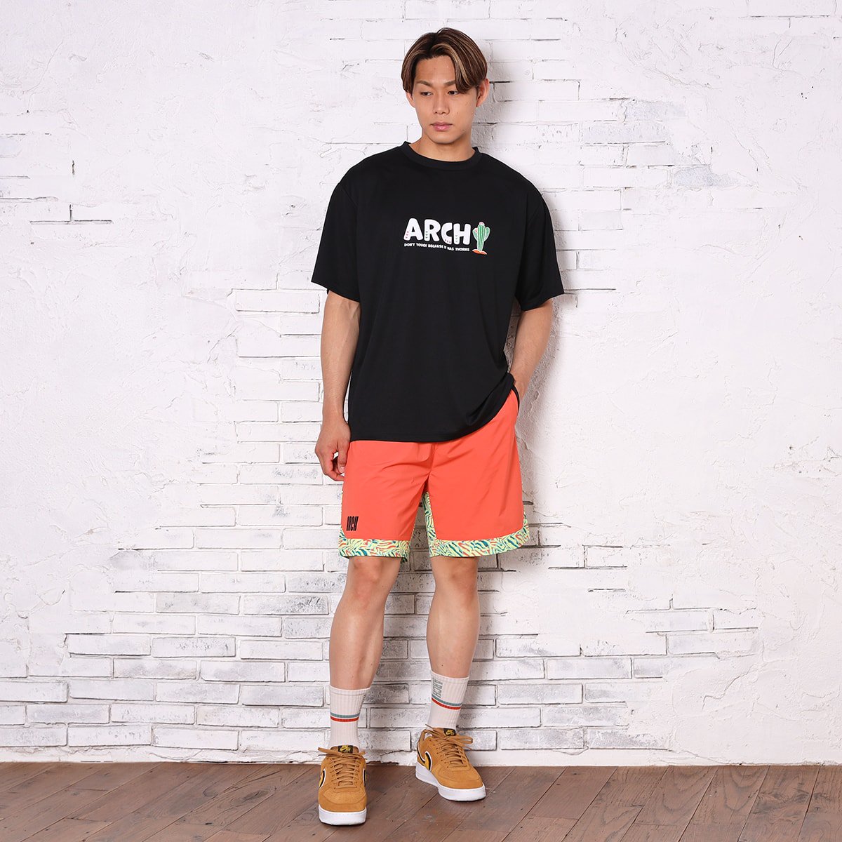 cactus tee [DRY]【black】 - Arch ☆ アーチ [バスケットボール＆ライフスタイルウェア  BasketballLifestyle wear]