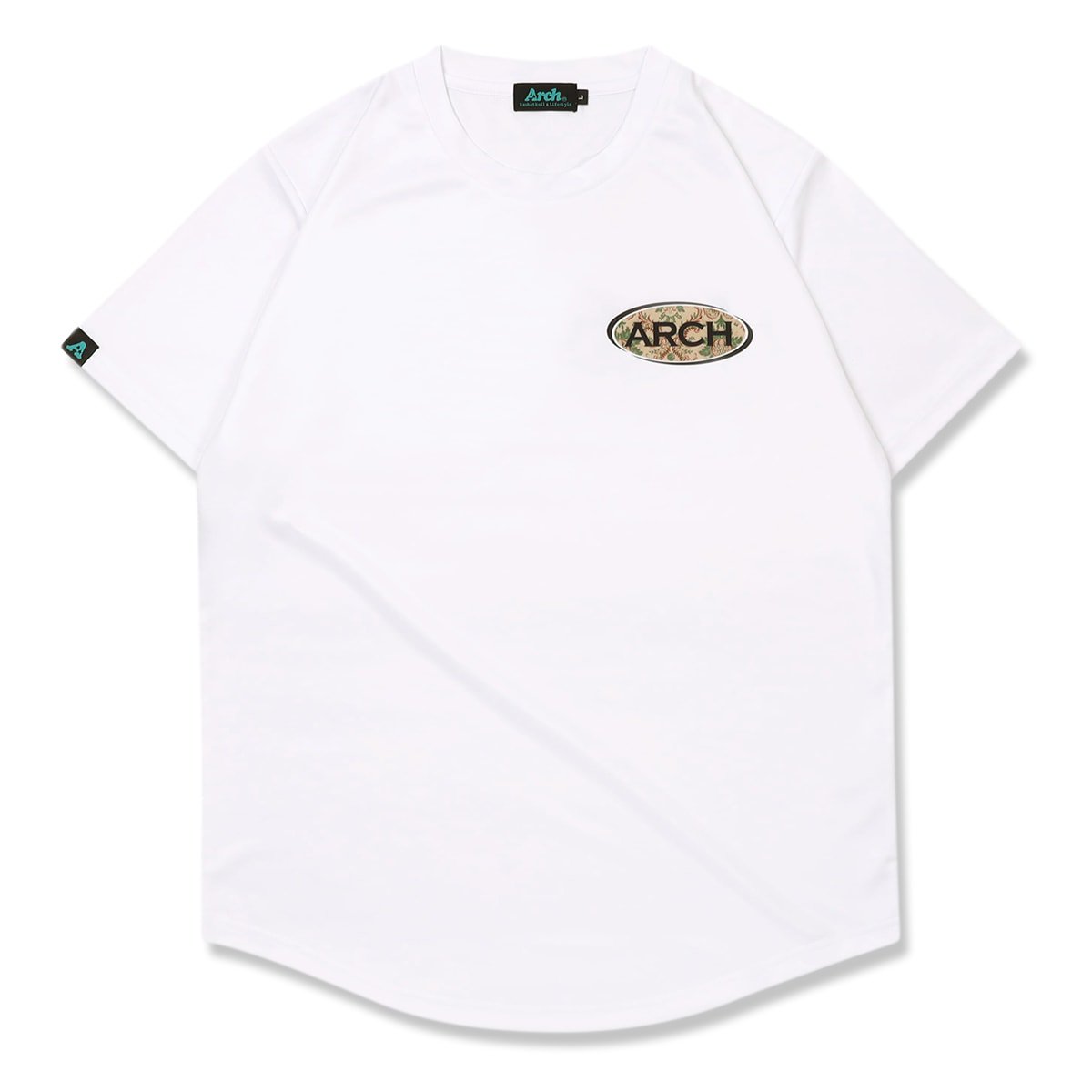 damask oval tee [DRY]【white】 - Arch ☆ アーチ [バスケットボール