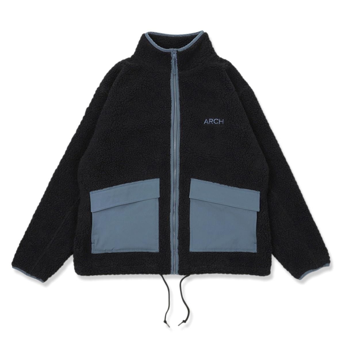 damask boa fleece jacket【black】 - Arch ☆ アーチ