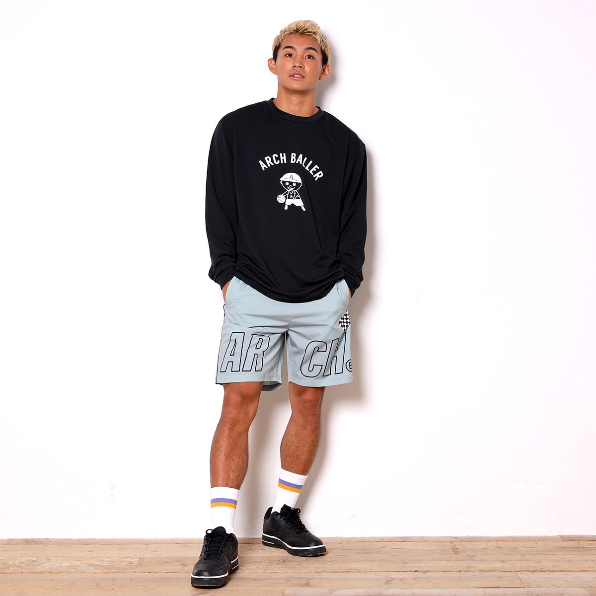 racing B shorts【gray】 - Arch ☆ アーチ [バスケットボール＆ライフスタイルウェア  Basketball&Lifestyle wear]