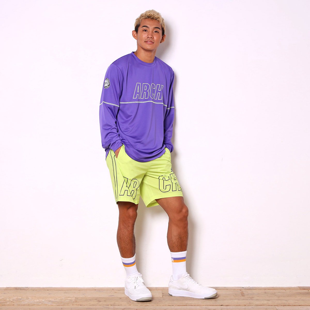 racing B shorts【lime】 - Arch ☆ アーチ [バスケットボール＆ライフスタイルウェア  Basketball&Lifestyle wear]